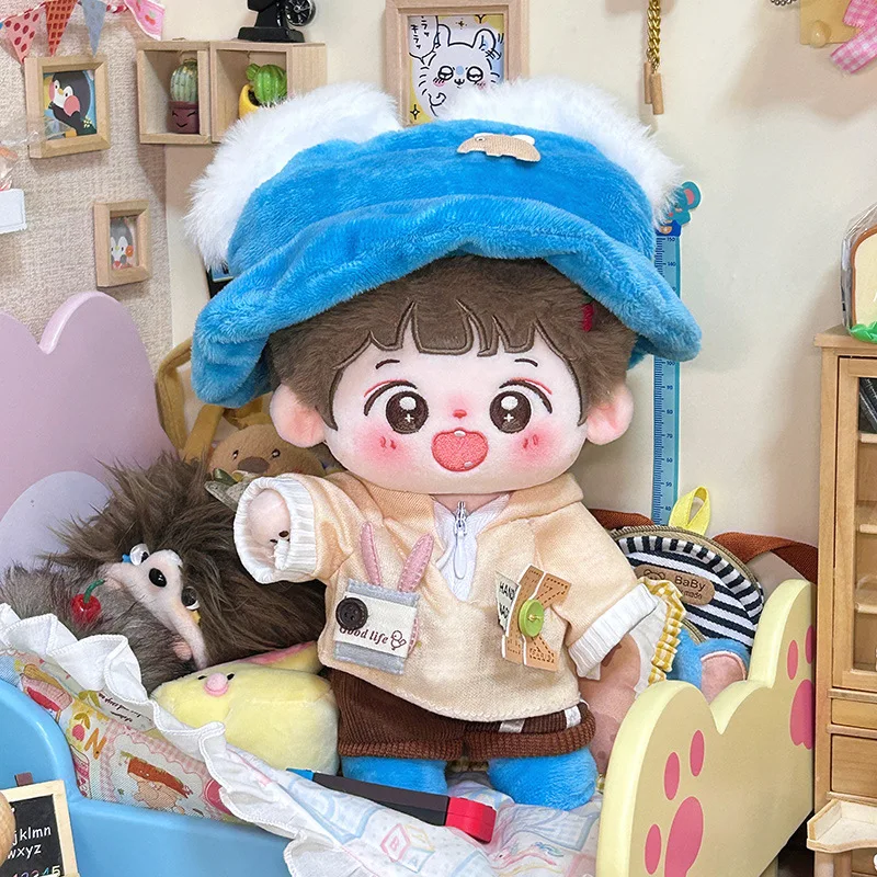 Doll Clothes For 20cm Idol Dolls Accessories Fit Plush Stuffed Cotton Doll's Maid Dress Skirt Outfit For Korea Super Star Toy