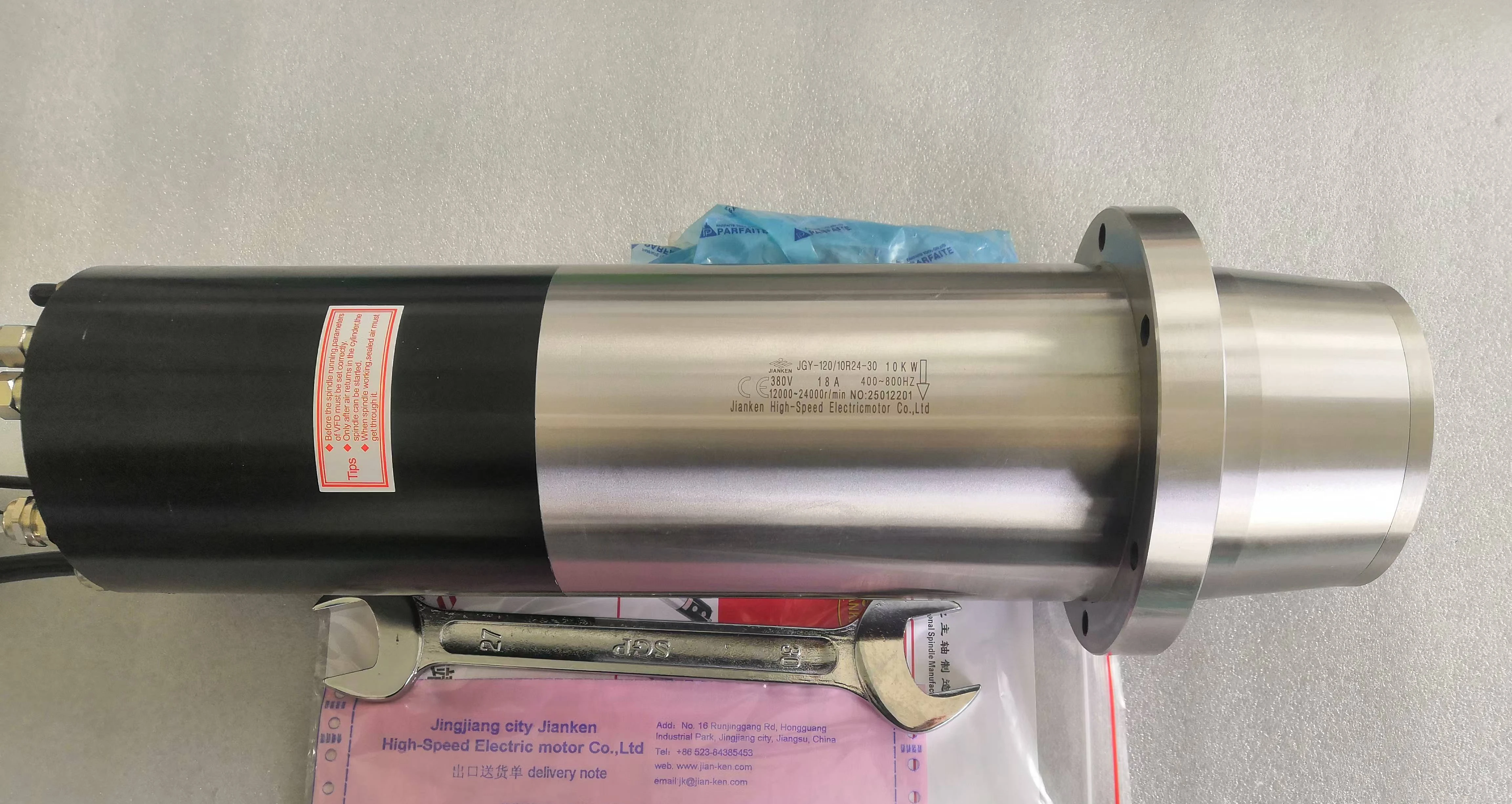Jianken 10kw Permanent Magnet Synchronous Motor PMSM BT30 ATC Spindle Forming Machine Servo Pneumatic High Torque
