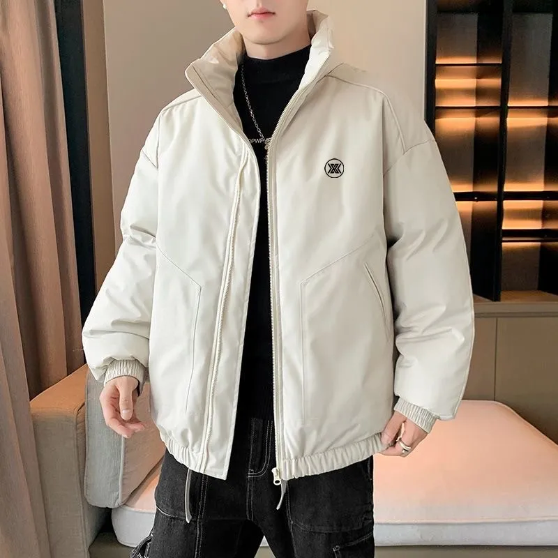 Men's Golf Coats Winter Down Cotton Clothes Thicken keep Warm Windproof Fashion High collar loose Man Jackets Golf Clothing 골프웨어