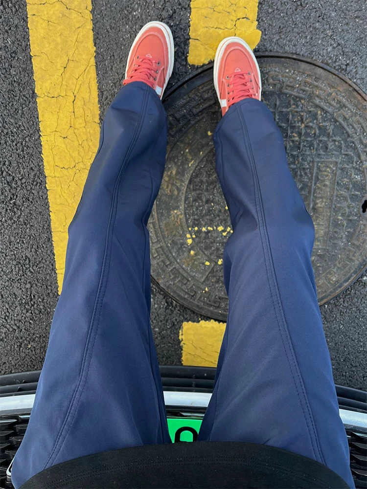 

Outdoor Men's Fce Lined Waterproof Windproof Hiking Trousers Straight Leg Workwear Pants Diagonal Cut Mountain Climbing Tr...