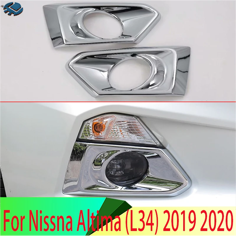 

For Nissna Altima (L34) 2019 2020 ABS Chrome Front Fog Light Lamp Cover Trim Molding Bezel Garnish Sticker