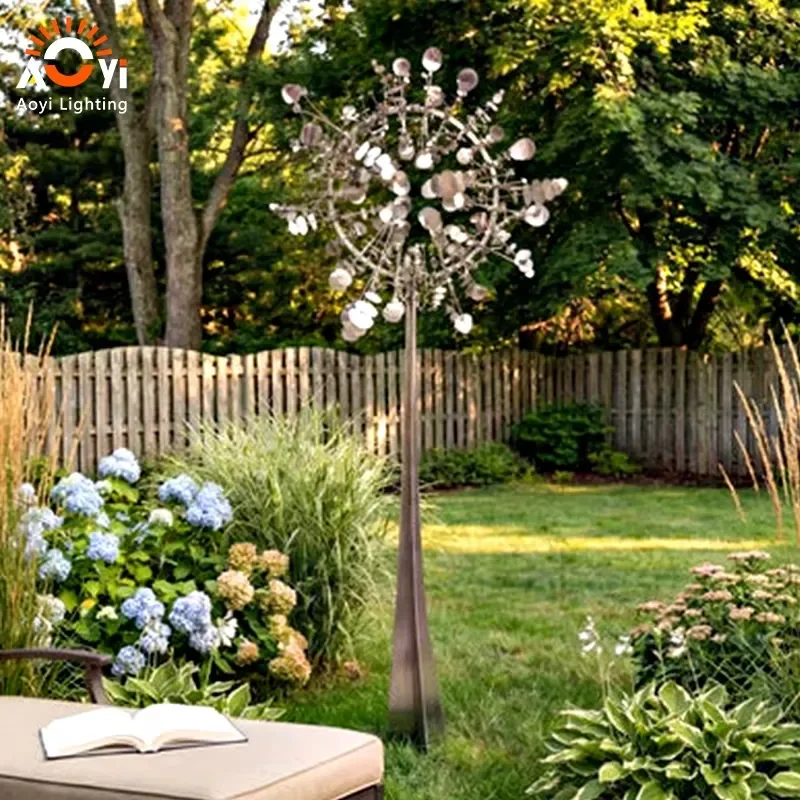 Kinetic Wind Spinner Sculpture - Stainless Steel Garden Art for Outdoor Yard & Patio Decor