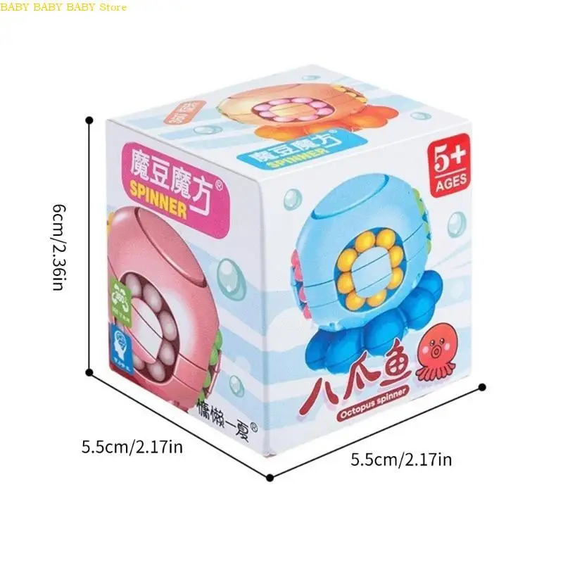 Q81A ROUTING Bean Cube Spinner Fidgets Toy, Stress Reliefs Fidgeles Ensiety Relief Learning & Education Toy Gift Toy