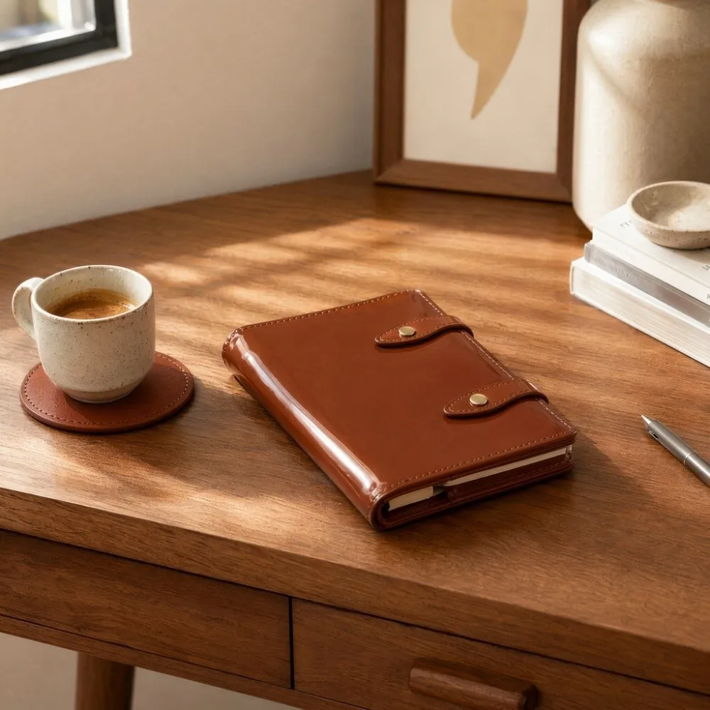Retro Memo Pads Pocket Planner Leather Cover Spiral Bound Mini Notepad Accounting Ledger Financial Record Book A7 Notebook Diary