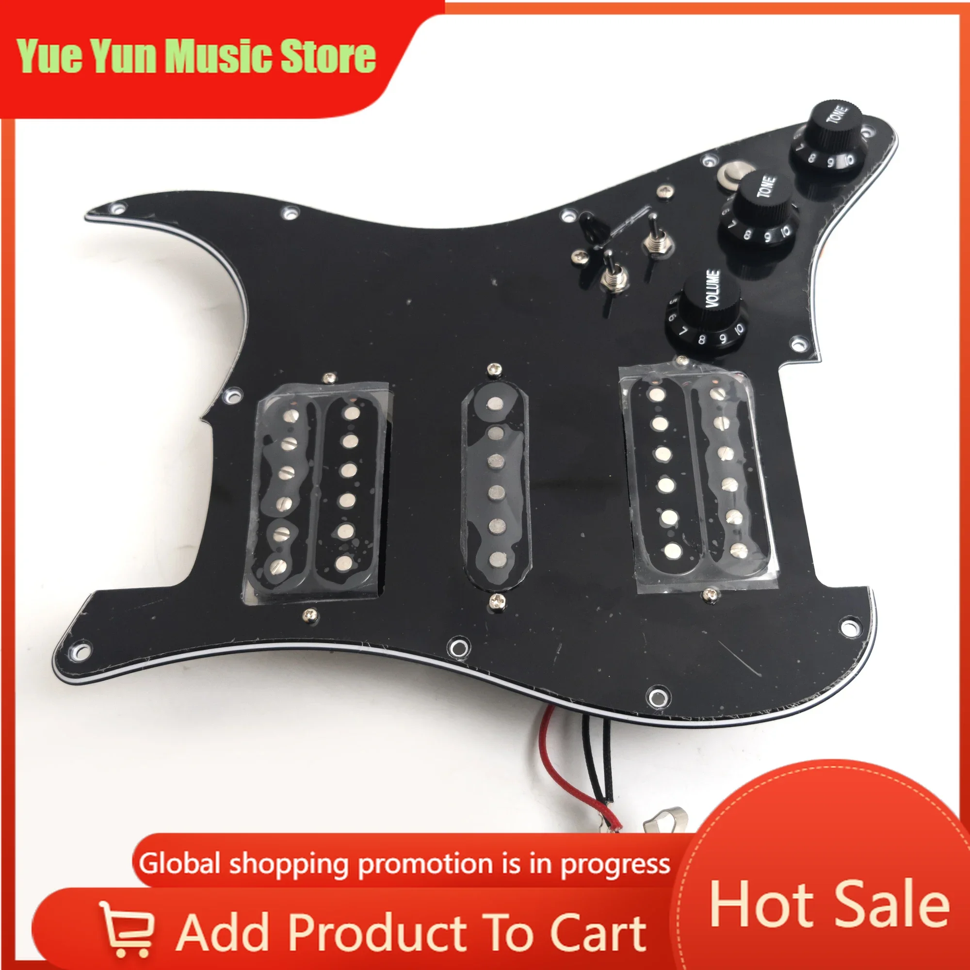 Electric Guitar Prewired Loaded Pickguard HSH Coil Splitting Alnico 5 Humbucker Pickups Set for ST-StyleGuitar