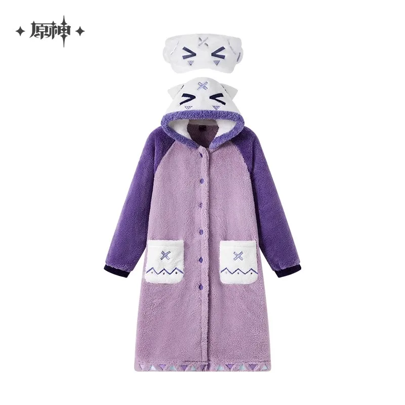 miHoYo Official Game Citlali Pajamas Genshin Impact Citlali Theme Home Sleeping Robe Eye Mask Anime Clothing Cosplay Xmas Gifts