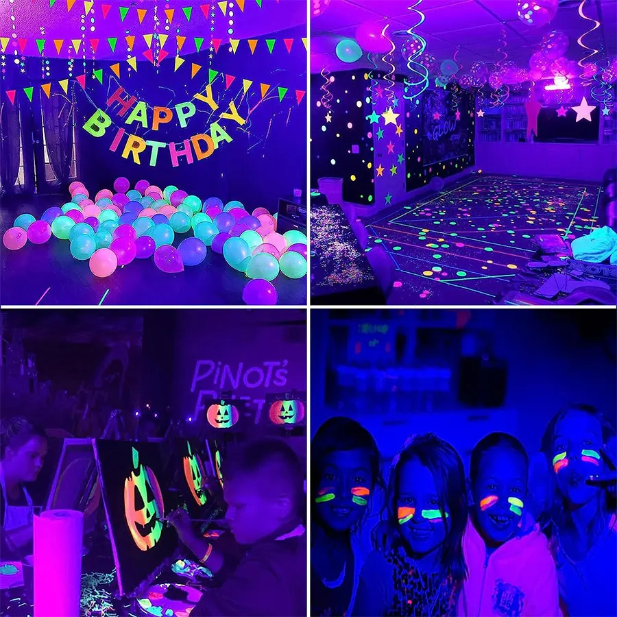 E27 9W UV Purple Black Light Bulb Glow in the Dark Ultraviolet Lamp Blacklight Body Paint Bar Fluorescent Party Decoration Bulb