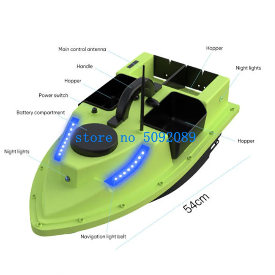 Outdoor 4Hopper 99 GPS Bei Dou Points RC Bait Boat 3KG Load 600M LED Lighting Sonar Fish Exploration Remote Control Fishing Boat