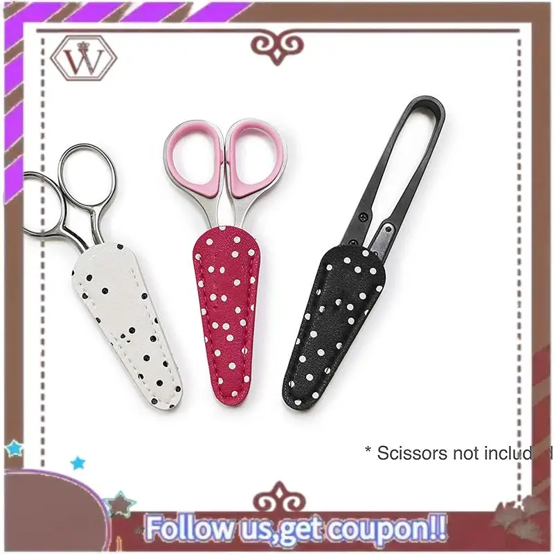 Latest Scissors Sheath Safety Leather Scissors Cover Protector Sewing Scissor Sheath(3-Piece)