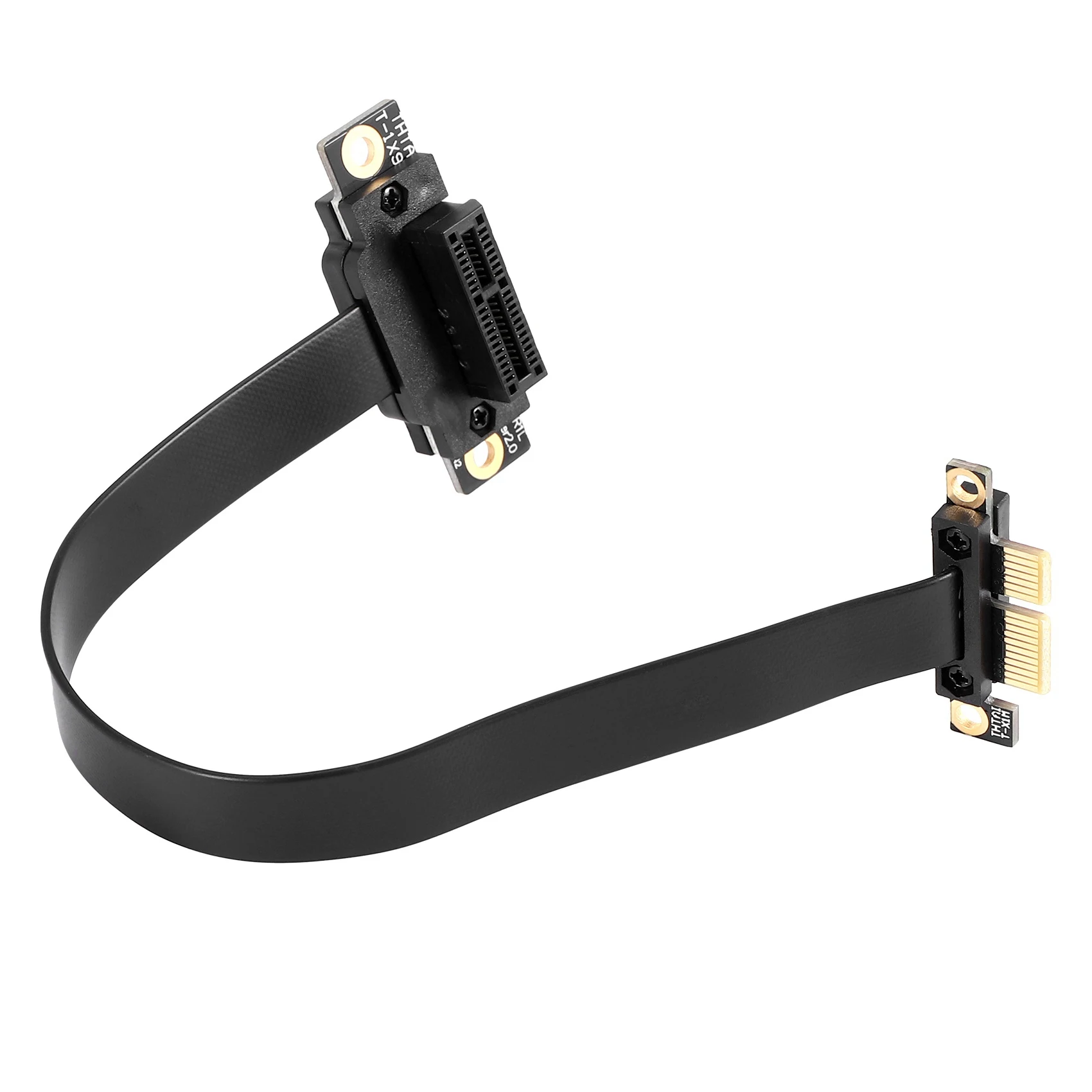ABNP PCIE X1 Riser Cable Dual 90 Degree Right Angle PCIe 3.0 X1 to X1 Extension Cable 8Gbps PCI Express 1X Riser Card 20cm