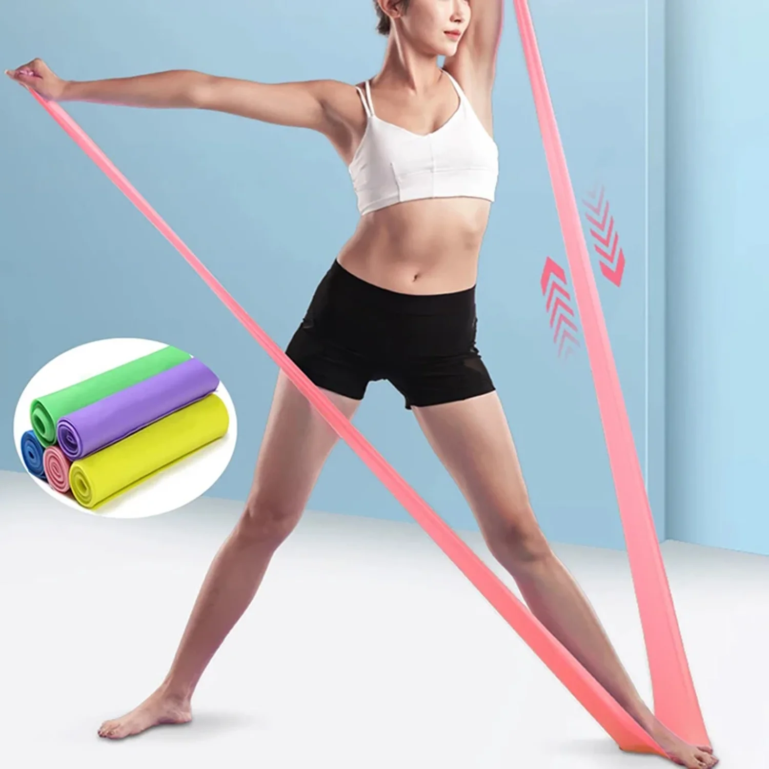 

Yoga Physiotherapy Elastic Band, Gym Resistance Sports Stretching Training Rope, Pilates Film
