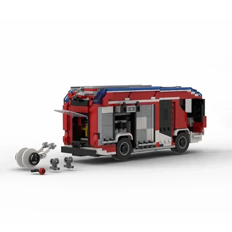 

Moc Building Bricks Модель городского автомобиля Берлин RT Гибридный пожарный автомобиль Двигатель Технология Блоки Подарки Рождественские игрушки Наборы для самостоятельной сборки