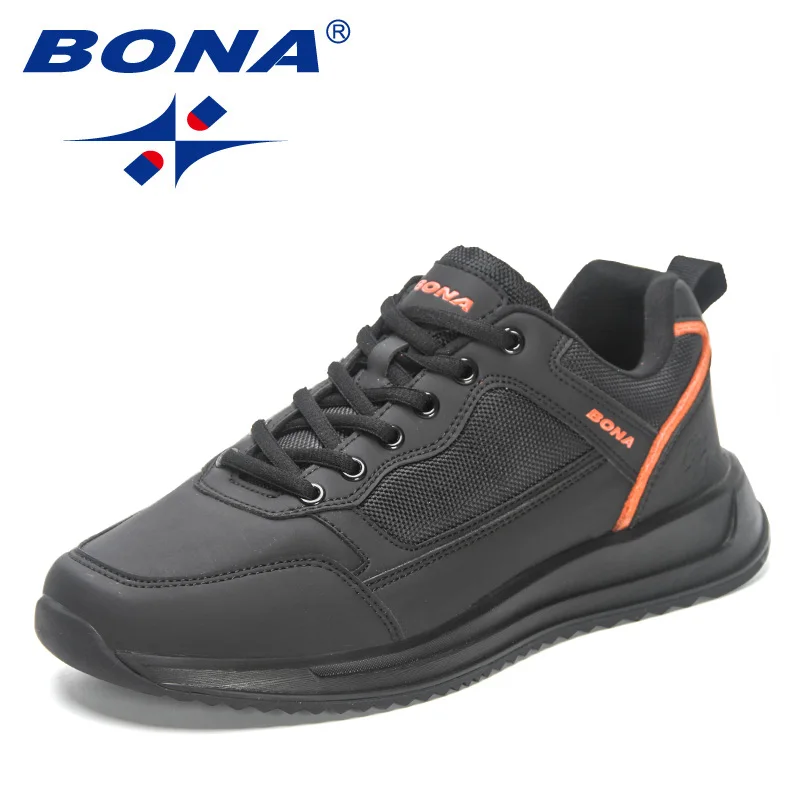 BONA 2023 New   Shoes Men Outdoor Walking Shoes Man Casual Lightweight Sneakers Leisure Footwear soft and comfortable Casual Sho