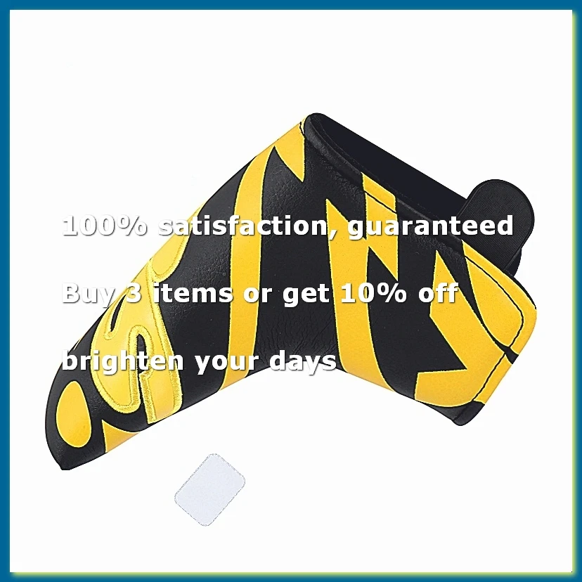 Golf Club Blade Putter Cover Headcover with PU Leather Closure Yes Printed Patterned Golf Accessories