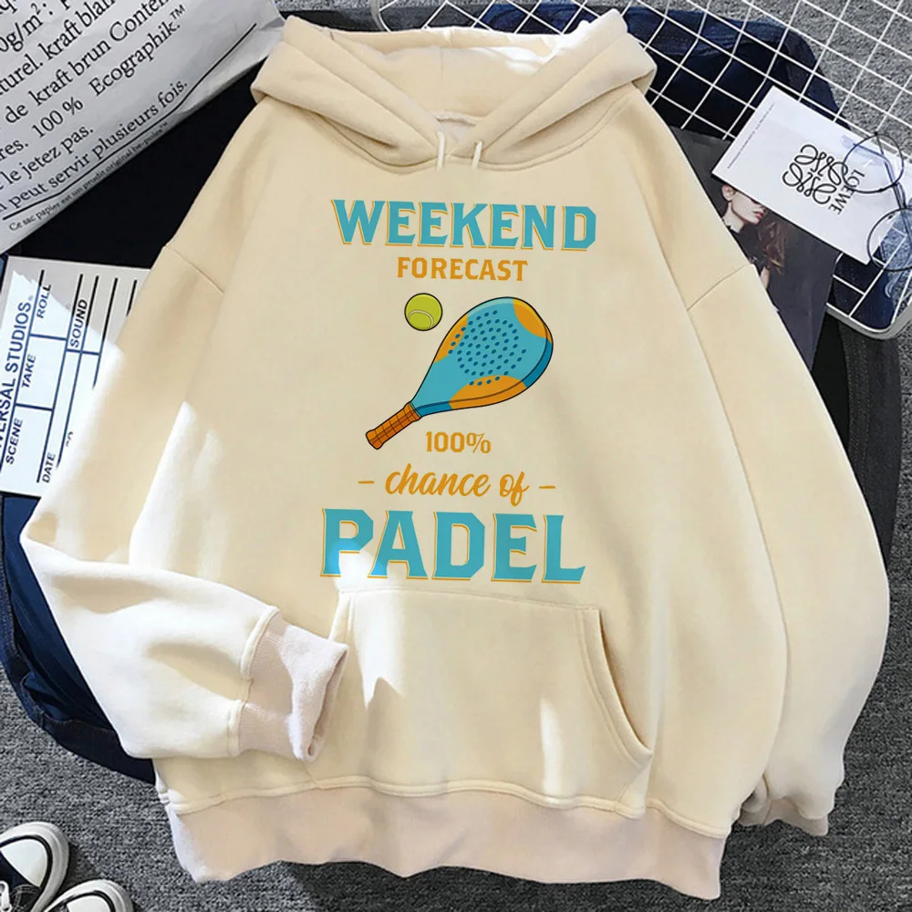 Padel hoodies women japanese graphic Winter  y2k aesthetic Pullover female vintage sweater