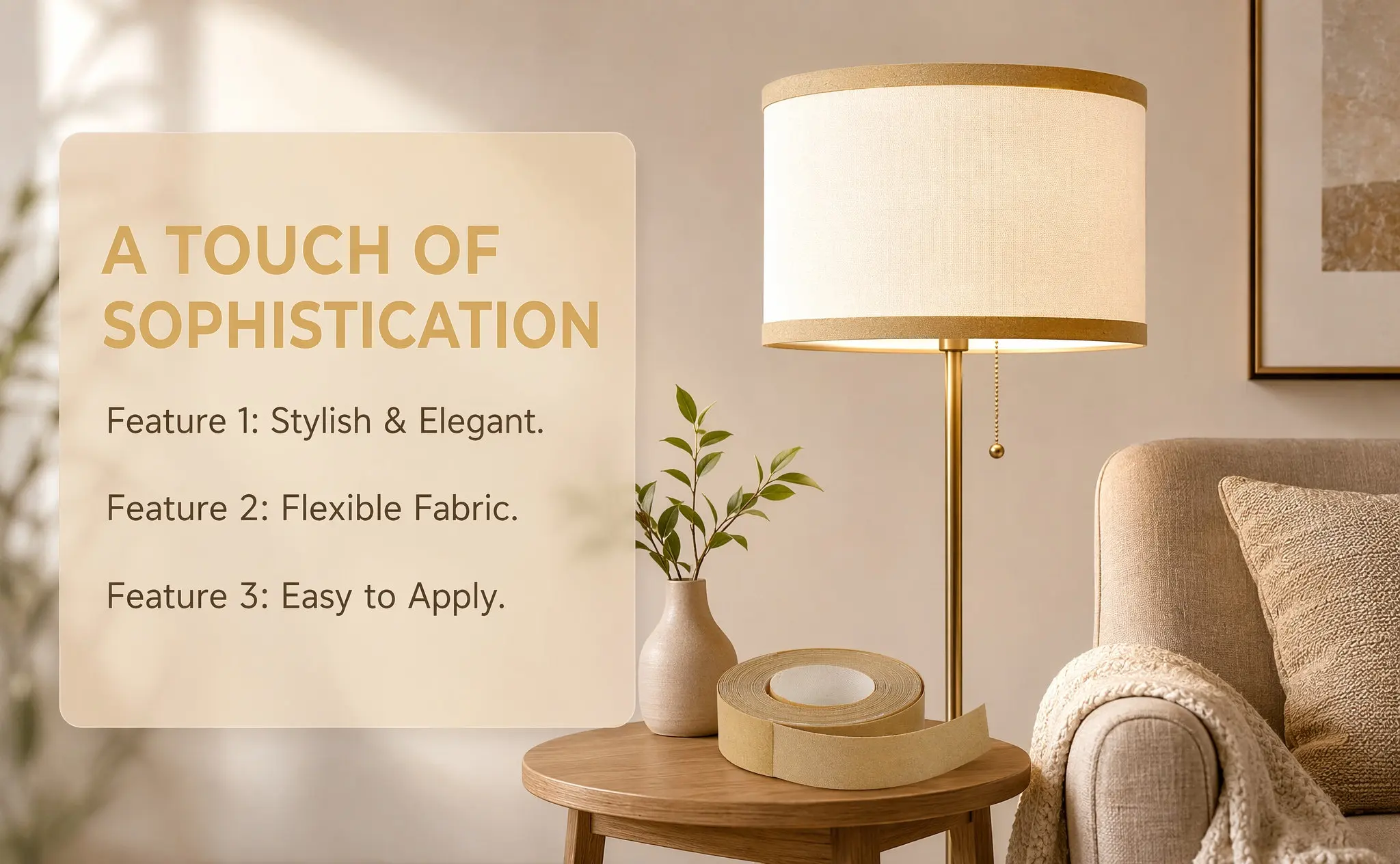 Cloth Edging Tape Lampshades Light Decoratve for Brown Cover Strip Clothes Tapes Parts
