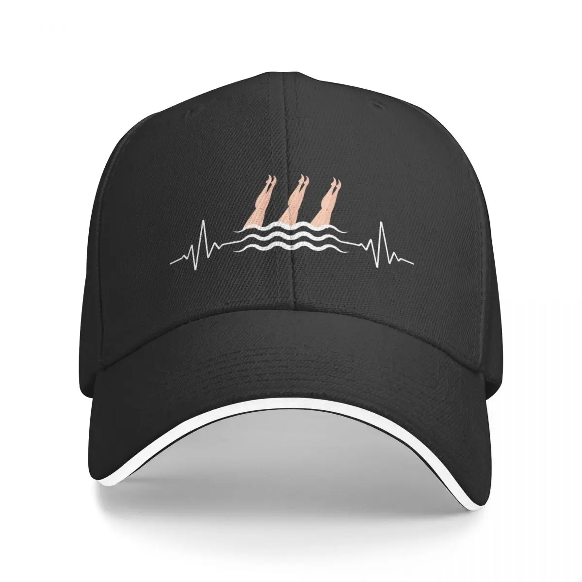 Synchro Swim Swimmer Synchronized Swimming Heartbeat Baseball Cap New In The Hat summer hat Men Caps Women's