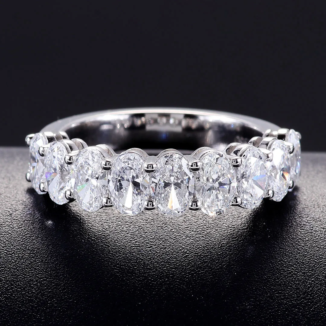 Provence  Platinum Ring PT950 DEF/VS Oval Lab Grown Diamonds Rings for Women Engagement Rings Classic Finger Personalized Custom