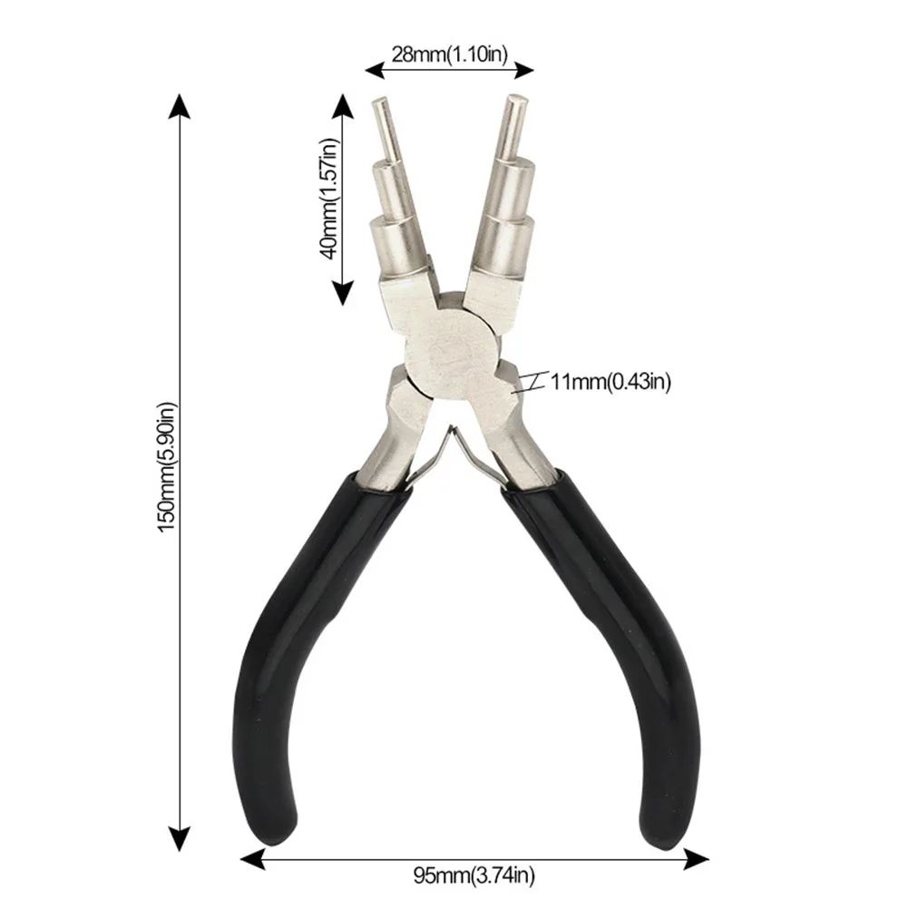 6 In 1 Round Nose Pliers For Wire Wrapping Jewelry Making Loop Making Pliers Multi-functional Jewelry Pliers