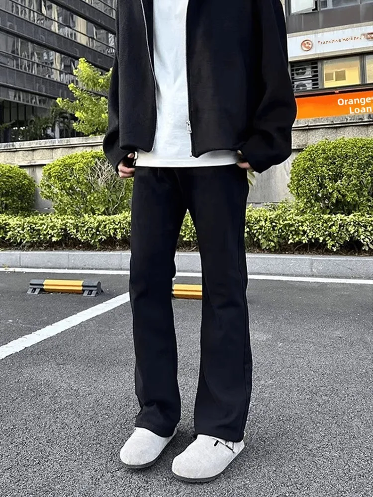 

Bla Straight Leg Jeans Men's American Vibe Flared Pants CleanFit Slimming Trendy Jeans Youthful ular mid Waist Long Trou...