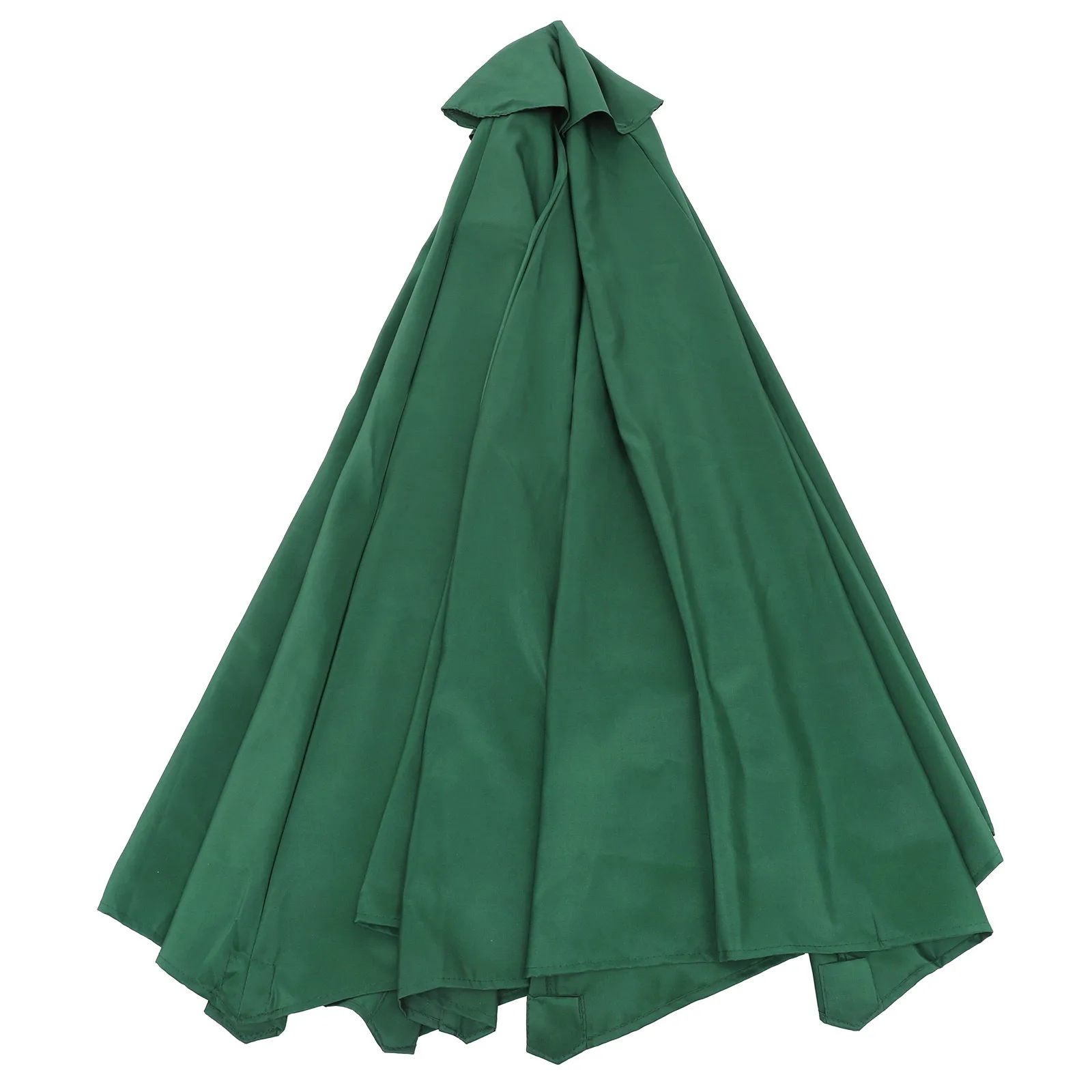 

2.7M 6 Bones Outdoor Patio Beach Umbrella Canopy Replacement Sun Rain Proof Yard Tool Polyester Wooden Aluminum Frames