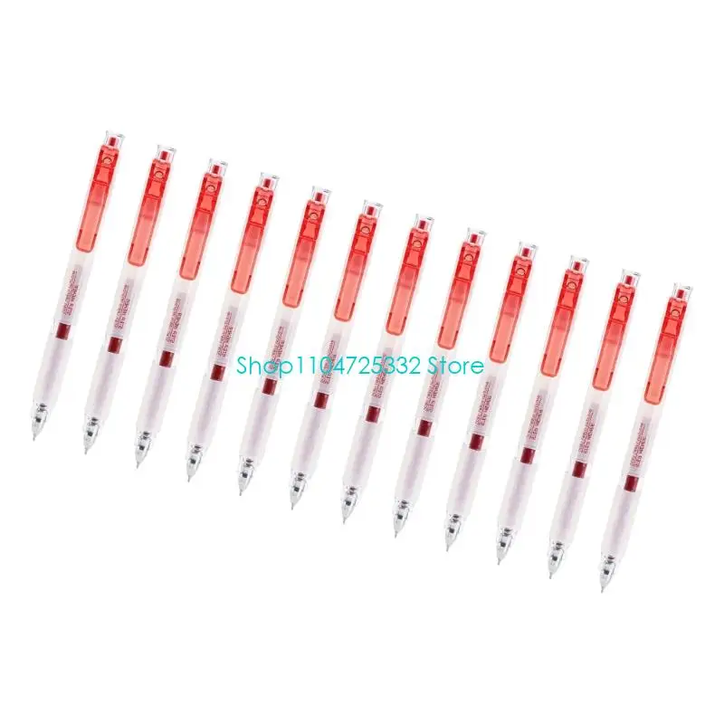 P5EA 12Pcs Clicks Type Gel Ink Pen Quick-Drying Ink Roller Ball Pen Set Retractable Gel Pen 0.5mm Tip For Classrooms Business
