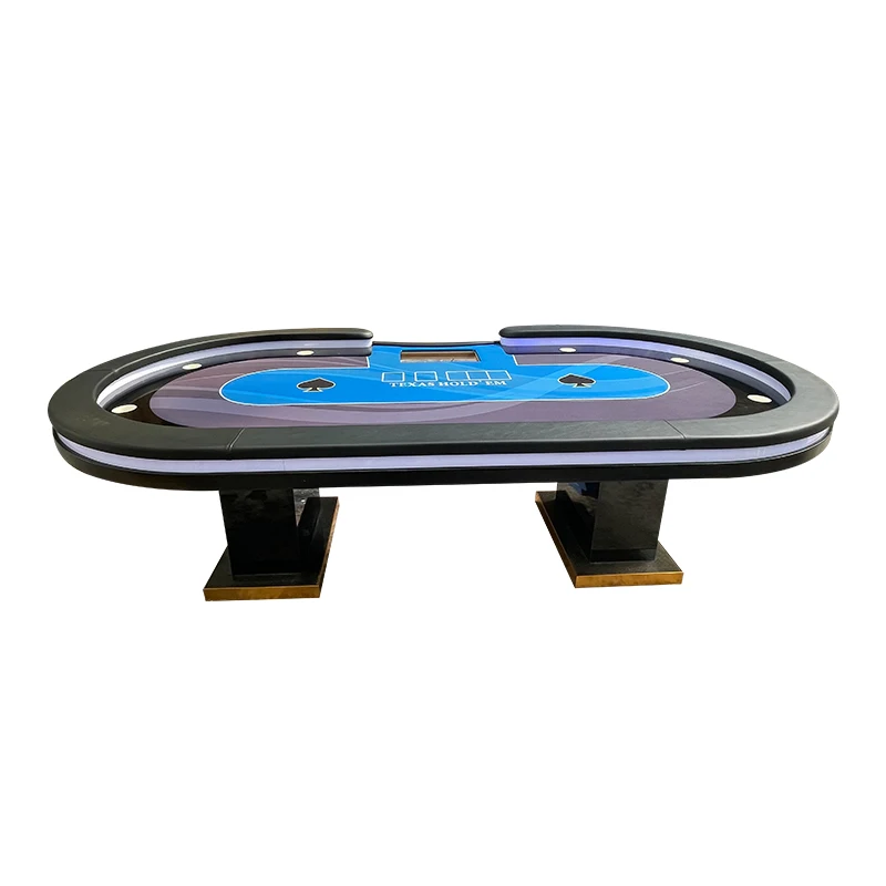 

Wholesale Classic Designed Led Light Able Texas Online Game Poker Table