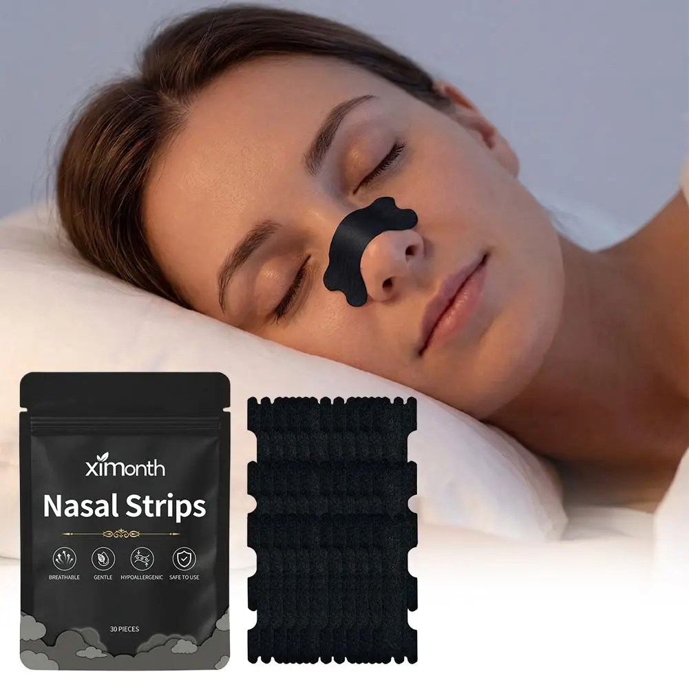 Anti Snoring Nose Patch Set Extra Strength Nasal Strips Better Breathing Non-Invasive Easier Breath Sleep Aid Decive
