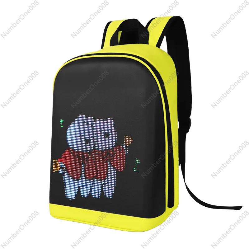 

LED large screen cute cool student schoolbag mobile phone control DIY outdoor outing backpack
