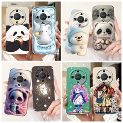 For Honor Magic6 Lite Case ALI-NX3 Silicone Cover Cute Panda Rabbit Soft Matte Funda For Honor Magic 6 Lite X 9b HonorX9b Bumper