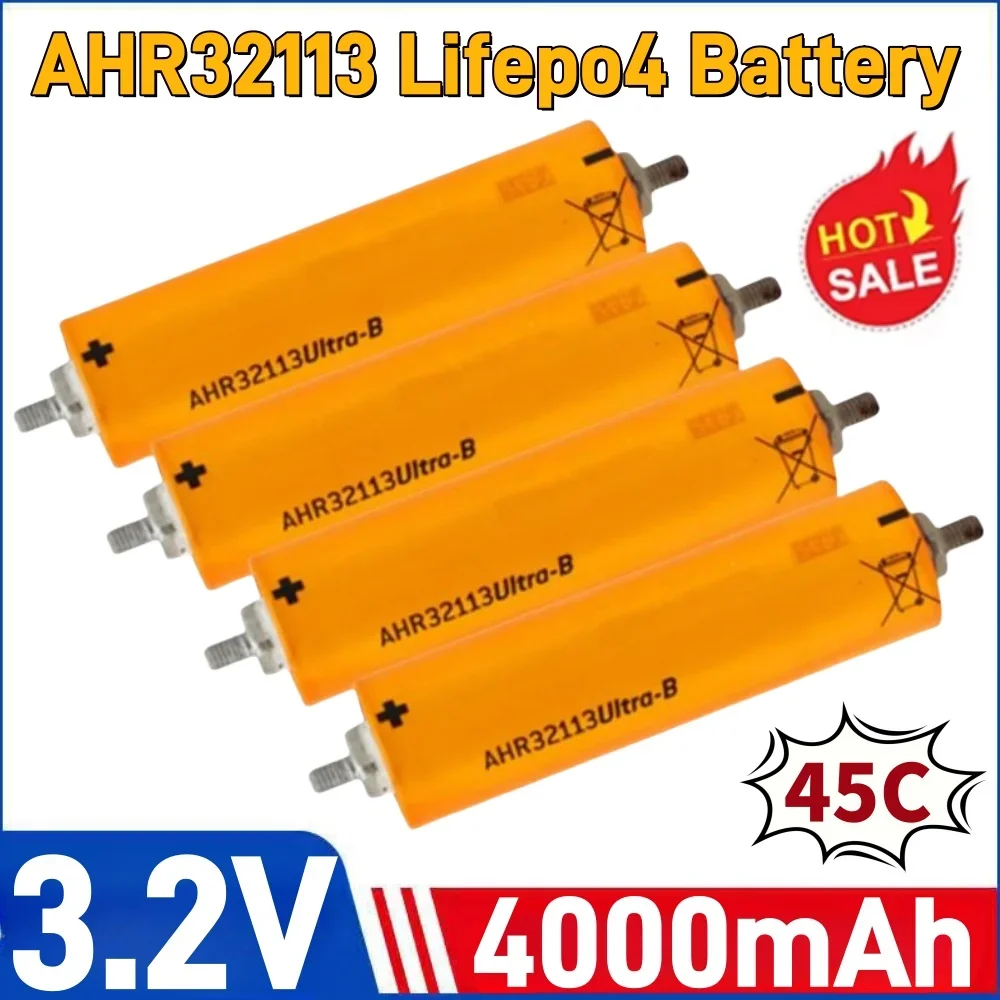 

3.2V 4000mAh 45C For A123 AHR32113 Lifepo4 Rechargeable lithium iron phosphate Phosphate Power Batteries