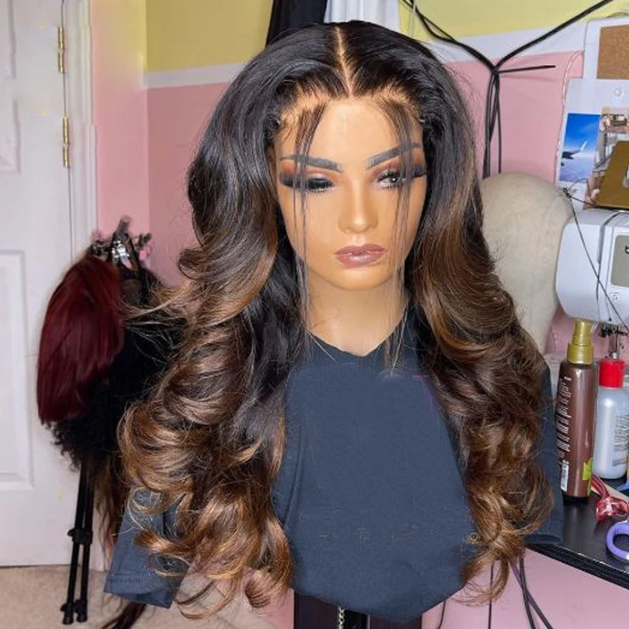 

Glueless Natural Ombre Blond 5x5 Silk Base Human Hair with BabyHair Soft Body Wave HD Lace Hair Preplucked