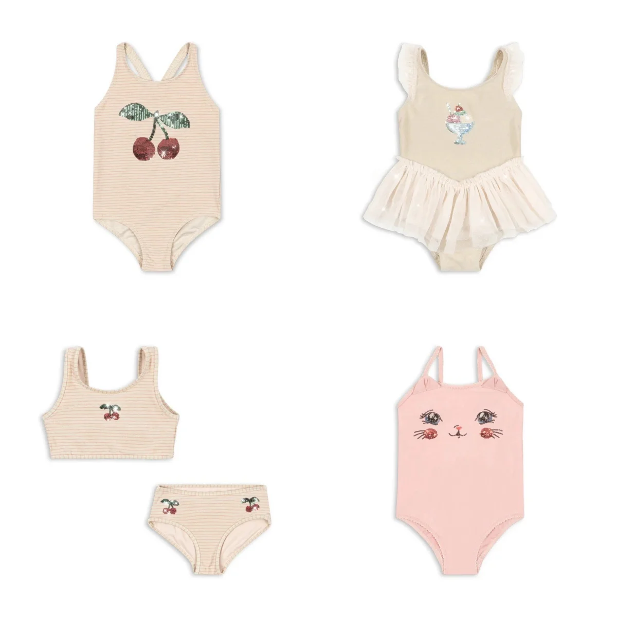 Baby Girls Swimsuit 2026 Toddler Kids Girls Cute Printed One-piece Swimsuit Split Swimsuit Swimwear Seaside Sunscreen Swimming