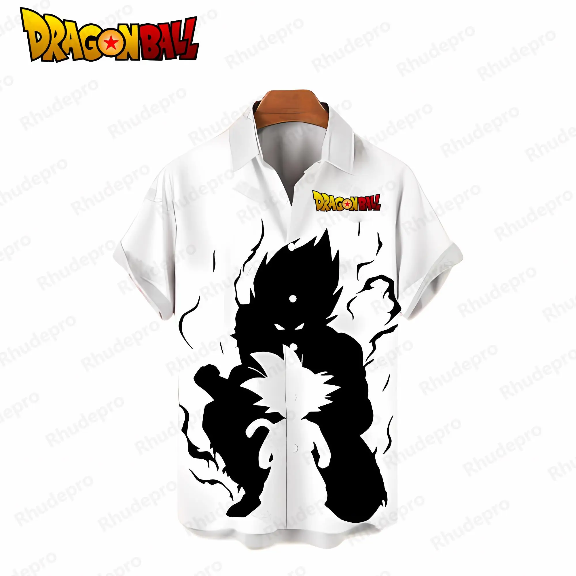 Dragon Ball Z Camicie da uomo Vegeta Camicia hawaiana Top Cool Summer Camicetta Streetwear Super Saiya Anime Moda 2024 Oversize