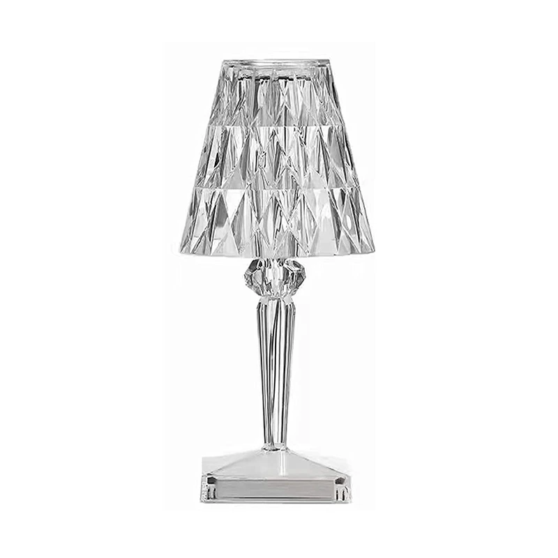 

Diamond Table Lamp Crystal LED Bar Table Lamp Rechargeable Touch Sensor Dimming Bedside Lamps For Bedroom Decor