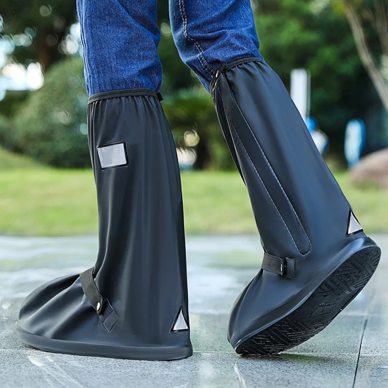 

1pair Waterproof Rainproof High-tube Non-slip Shoe Covers - Thickened Wear-resistant Outdoor Shoe Covers For Men And Women