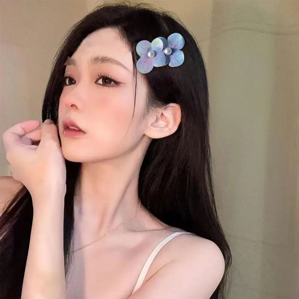 New High-looking Phalaenopsis Flower Hair Clip For Women Girls Simulated Floral French Elegant Fashion Barrettes Pin Access S2z1