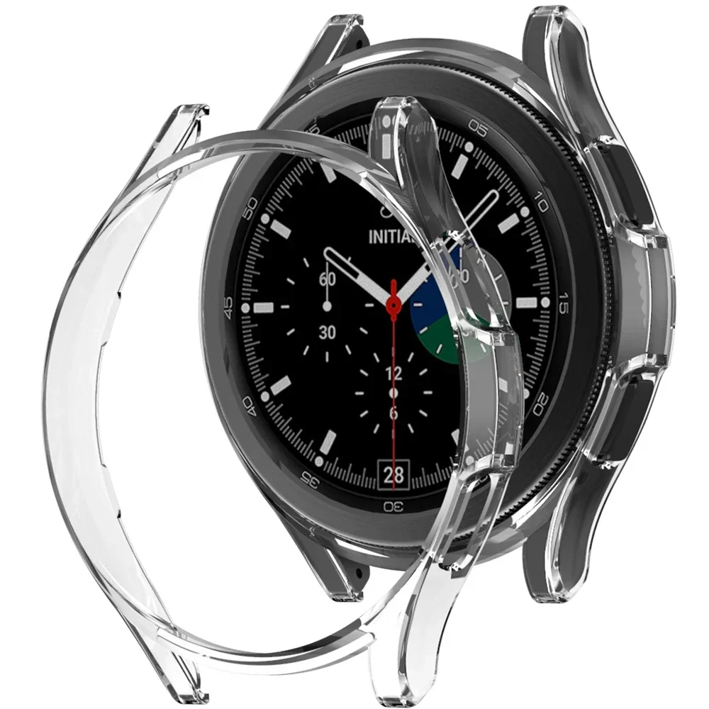 Uhrenabdeckung für Samsung Galaxy Watch 4 Classic 42 mm 46 mm, PC-Gehäuse, Rundum-Schutzhülle für Watch 6 Classic 43 47 mm