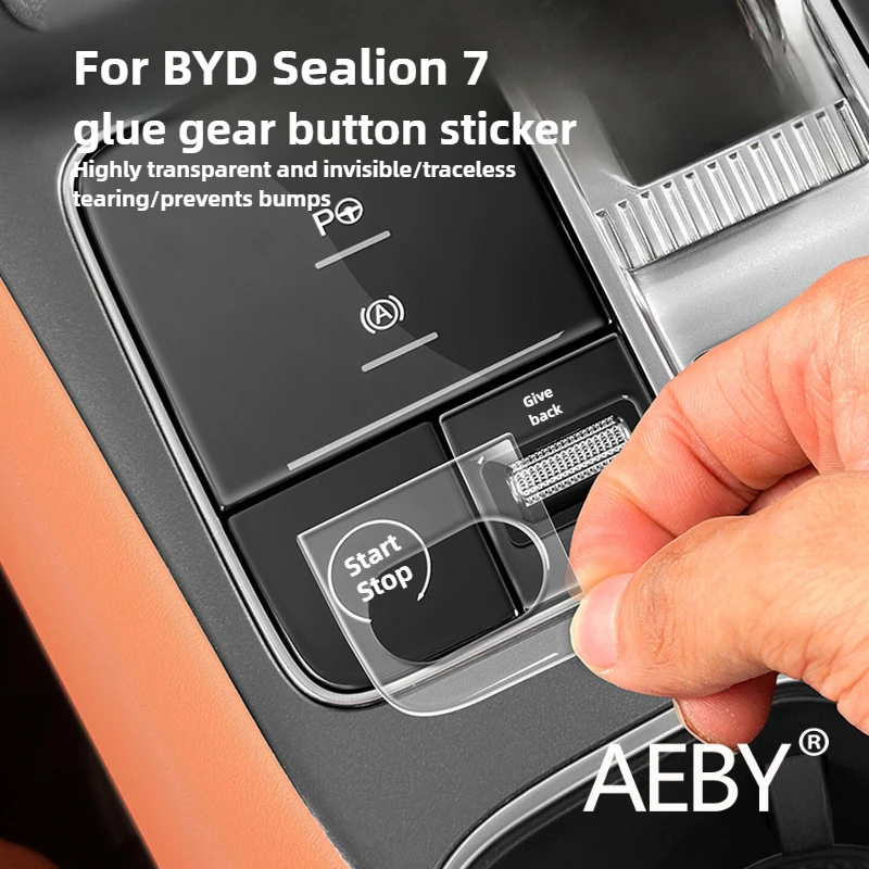 

AEBY For BYD Sealion 7 2024 2025 Center Console Button Sticker Anti-scratch Protection Cover, Car Interior Modification Supplies