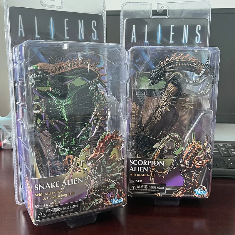 NECA Scorpion Snake Alien Figure Aliens VS Predator 13th Lineup Sgt Apone Snake Action Figures Toy Christmas Birthday Gifts