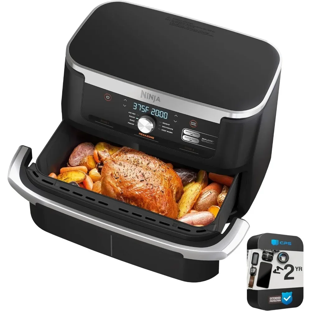 Air Fryers, 7-in-1 MegaZone XL FlexBasket, Dualzone Flexbasket Technology,  Basket Divider for Full Meals, Roast, Deep Fryers