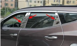 For 2013 2014 2015 2016 2017 Hyundai Santa Fe ix45 High quality stainless steel window trim cover(a Set of 6pcs)