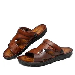 Sandalias de verano con punta abierta para hombre, zapatos de playa para jóvenes, zapatillas de doble uso, Sandalias de plástico para hombre, sandalias antideslizantes de goma vietnamita