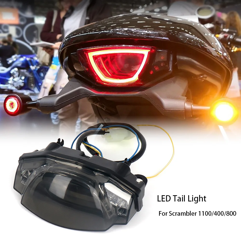 

For DUCATI LED Tail Light Scrambler 400 800 1100 New Motorcycle Accessories Integration LED Tail Light Turn Signal Lamp Assembly