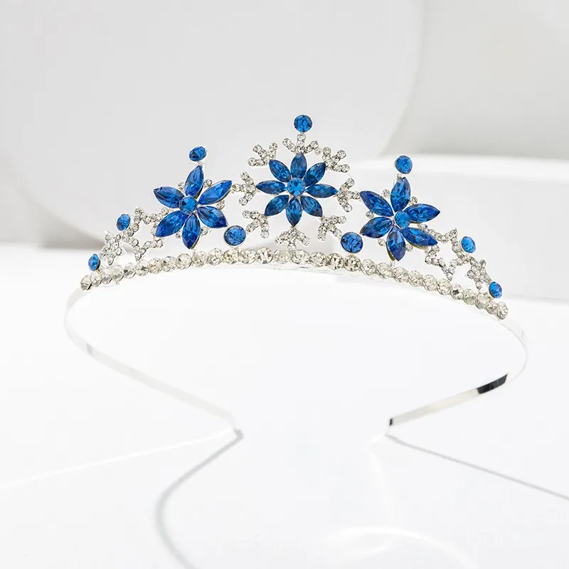 Role Play Children\'s Headdress Princess Crown Girls Snowflake Crown Headband Gift Shiny Princess Hair Accessories