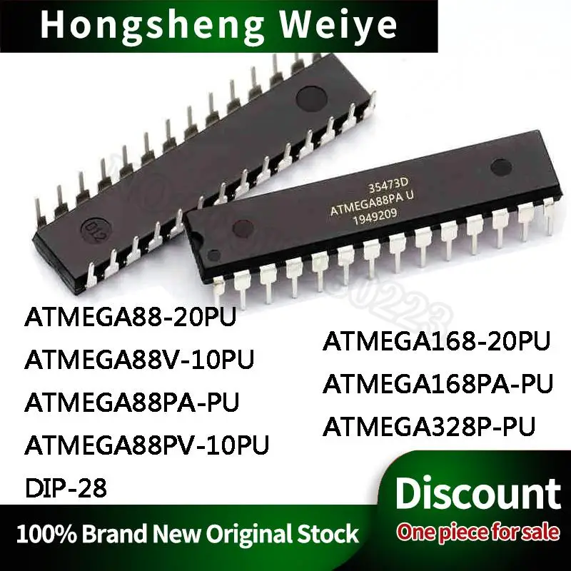 2Pcs ATMEGA88-20PU ATMEGA88V-10PU 88PA-PU 88PV-10PU 168-20PU 168PA-PU 328P-PU DIP-28 IC Chip Stock