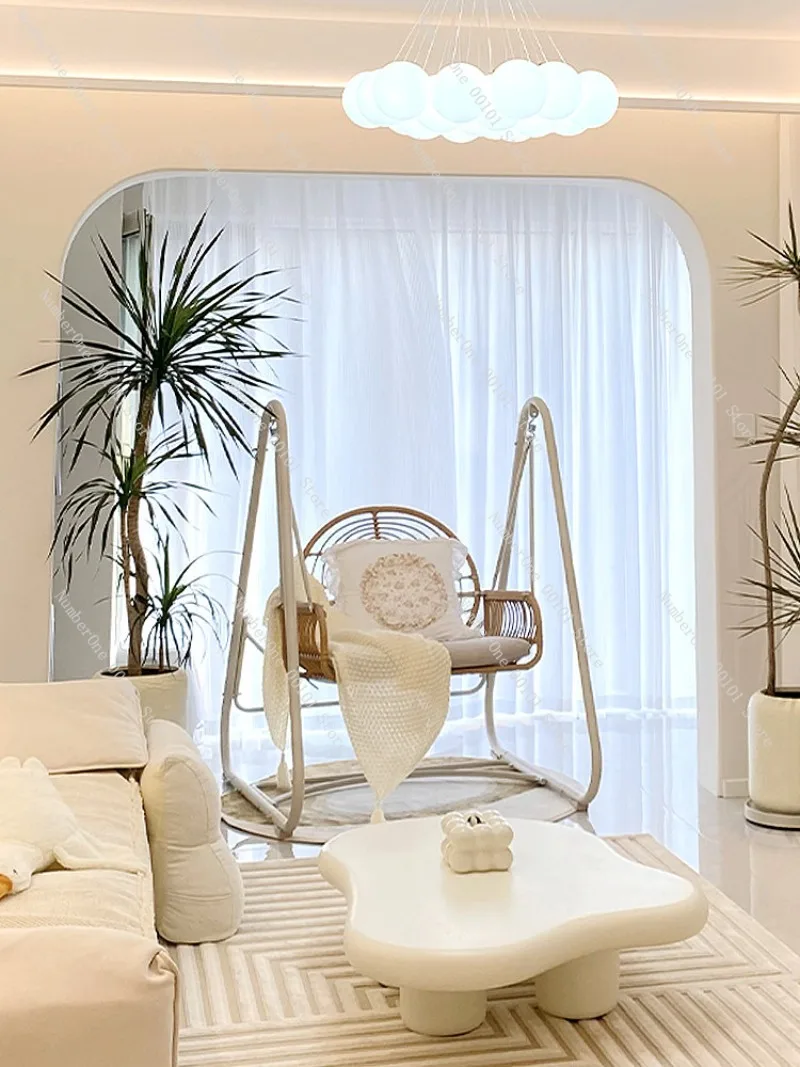 Purple Leaf Ville Hanging Basket, Indoor Swing, Balcony Rocking Chair, Living Room Hanging Chair, Trendy Bedroom Cradle Chair