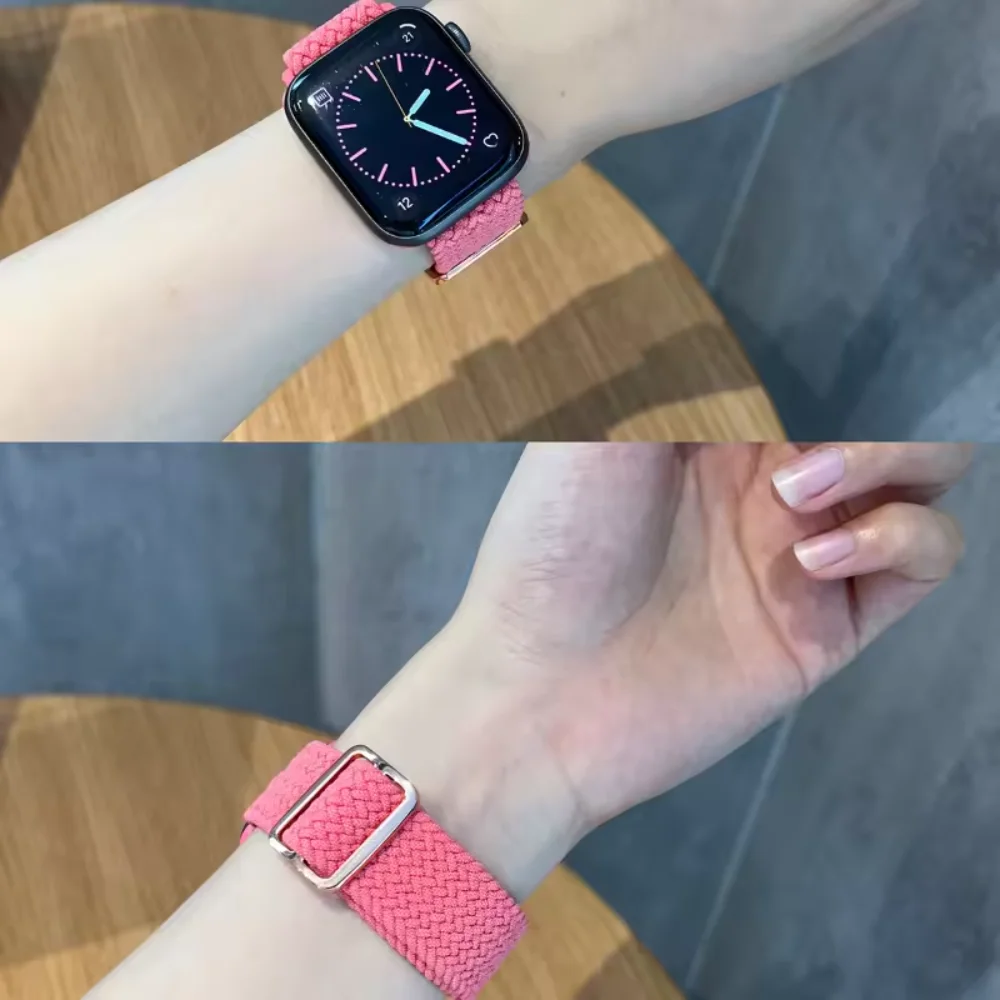 ナイロン編みソロループ Apple Watch バンド 46mm 42mm 41mm 45mm 44mm 40mm シリーズ 10 9 8 7 6 5 4 SE 2 ストラップ iWatch Ultra 2 49mm対応