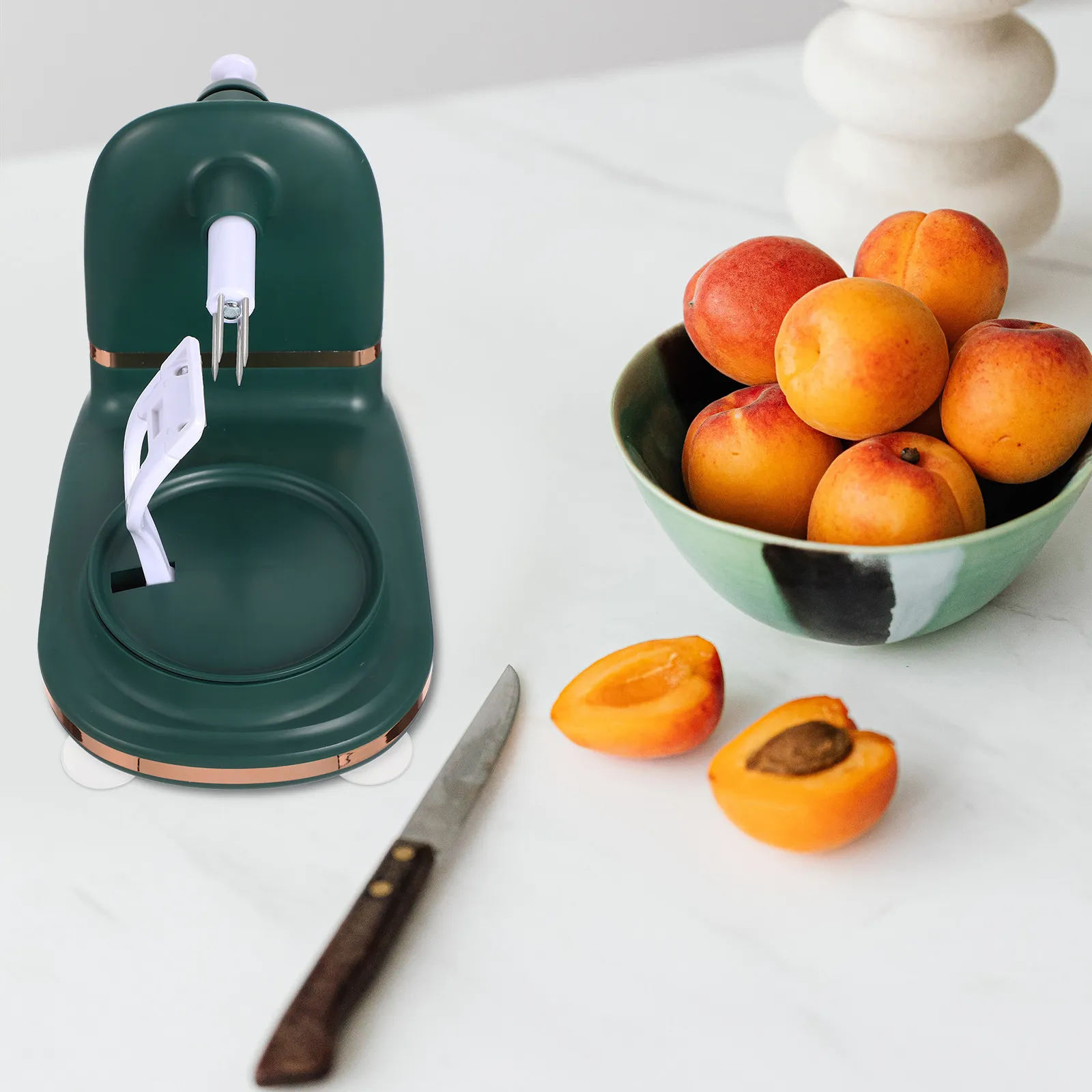 

Premium ABS Stainless Steel Hand-Crank Fruit Peeler for Pears Bananas Efficient Even Peeling Kitchen Gadget Manual Peeler
