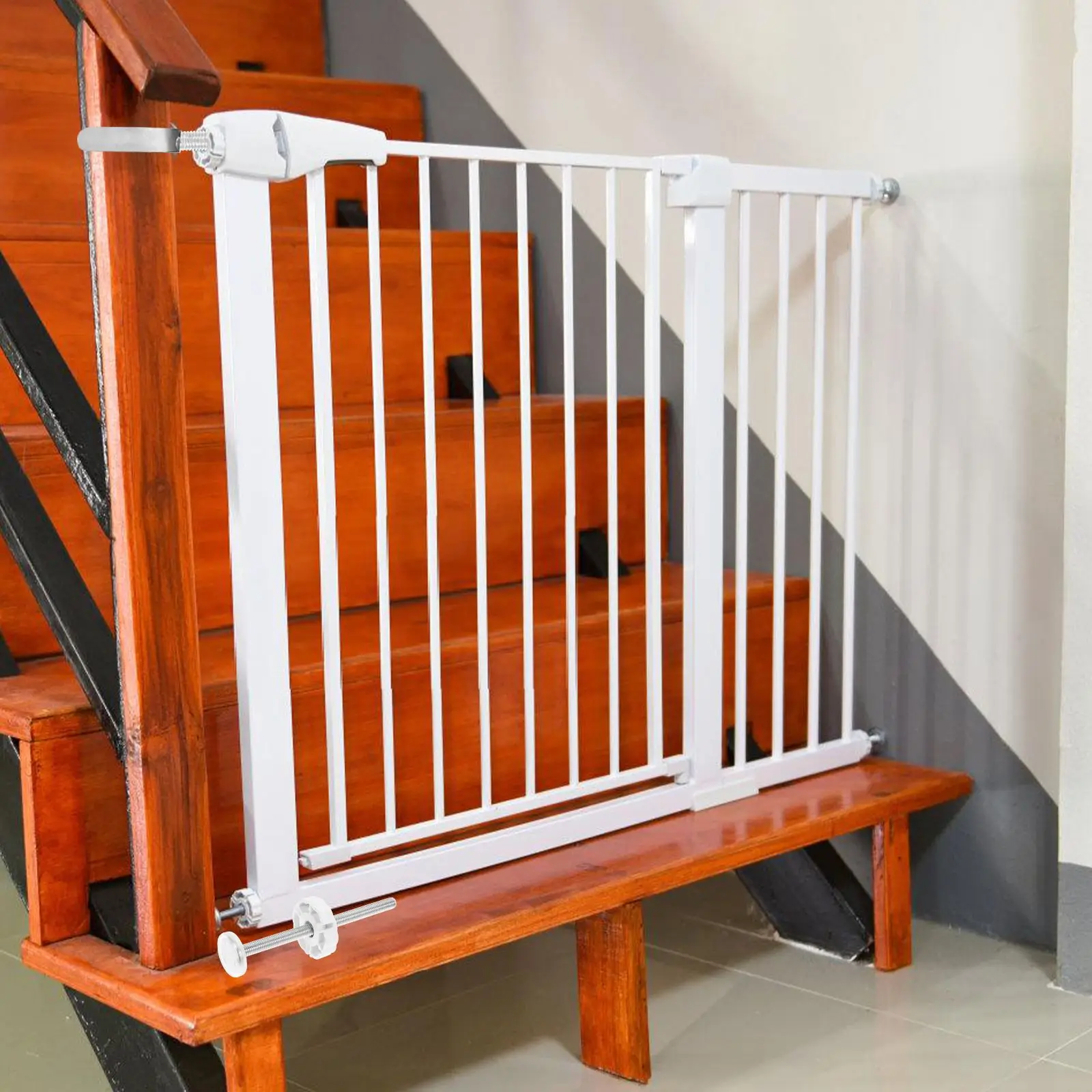 4pcs ความดันติดตั้ง Baby Gate เกลียวแกนแท่งประตูอะไหล่เปลี่ยนสลักเกลียวสําหรับบันได Gates